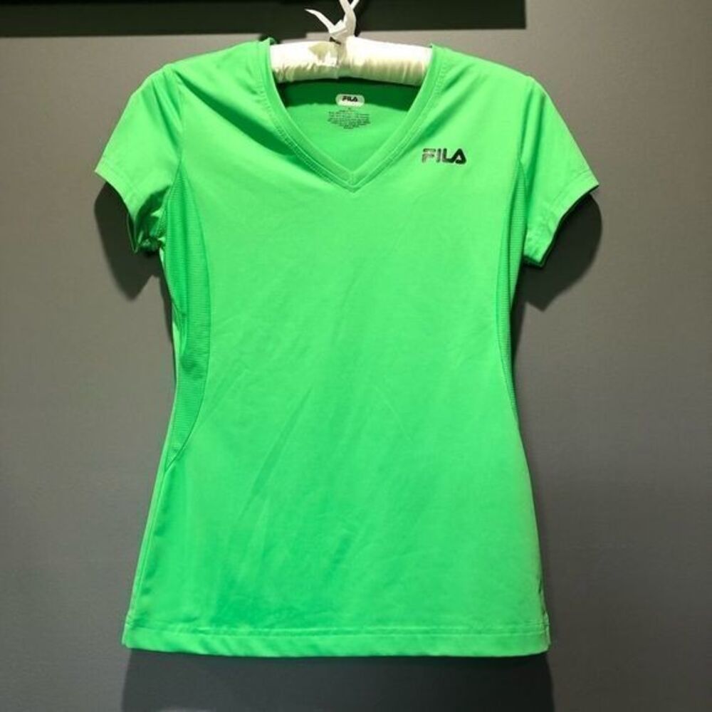 3 for $20 Fila Green Workout Spandex Short Sleeve Shirt